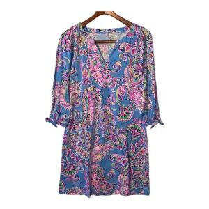 lilly pulitzer destini maxi dress Lilly Pulitzer Women's Destini Maxi Dress - Bali Blue Once Upon A Tide
